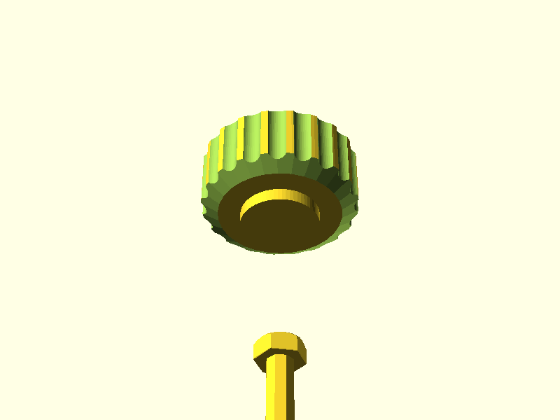 Default hex knob -- 30mm diameter, 15mm tall