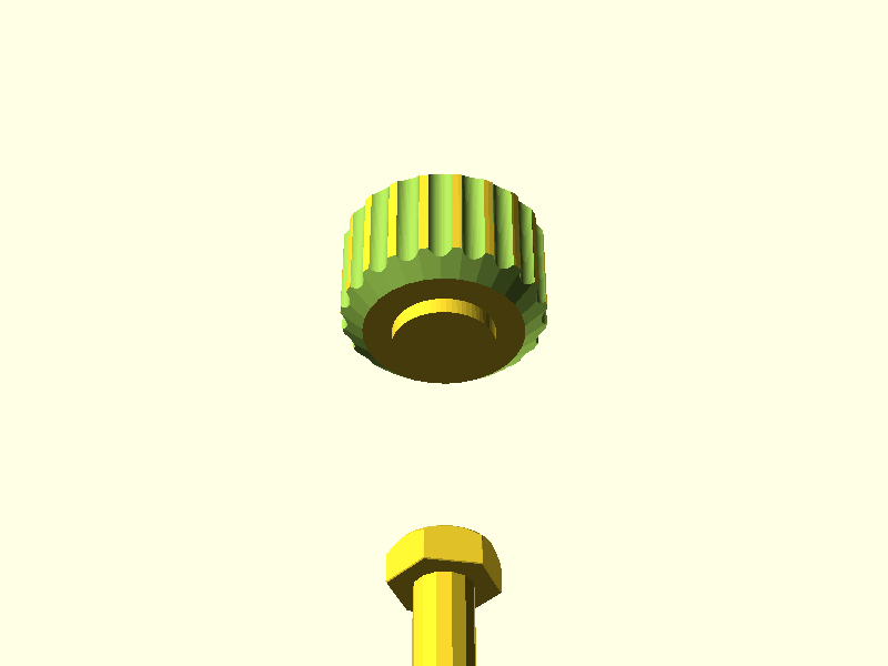 Large hex knob -- 45mm diameter, 20mm tall