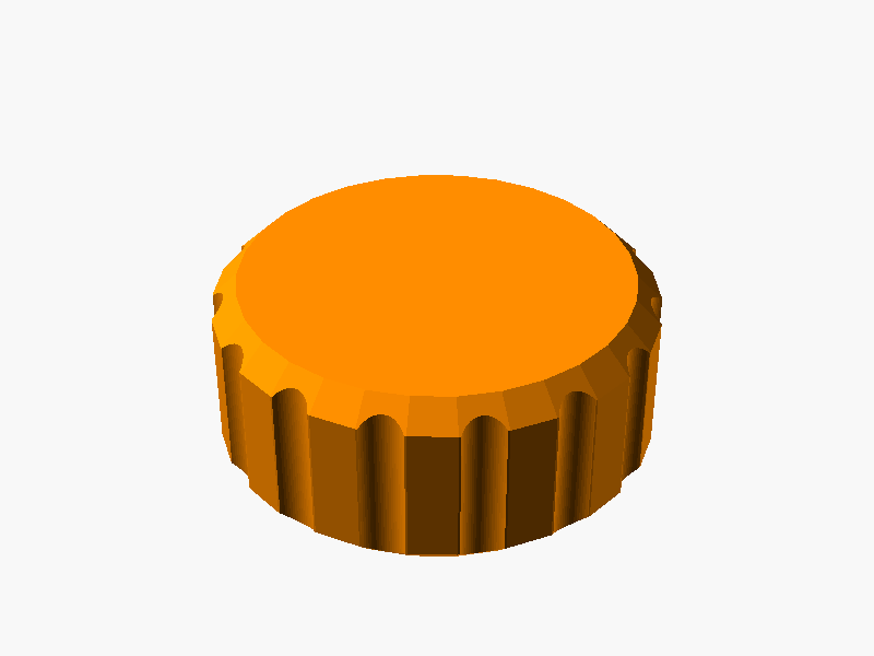 Slim base knob -- 35mm diameter with narrow 10mm base