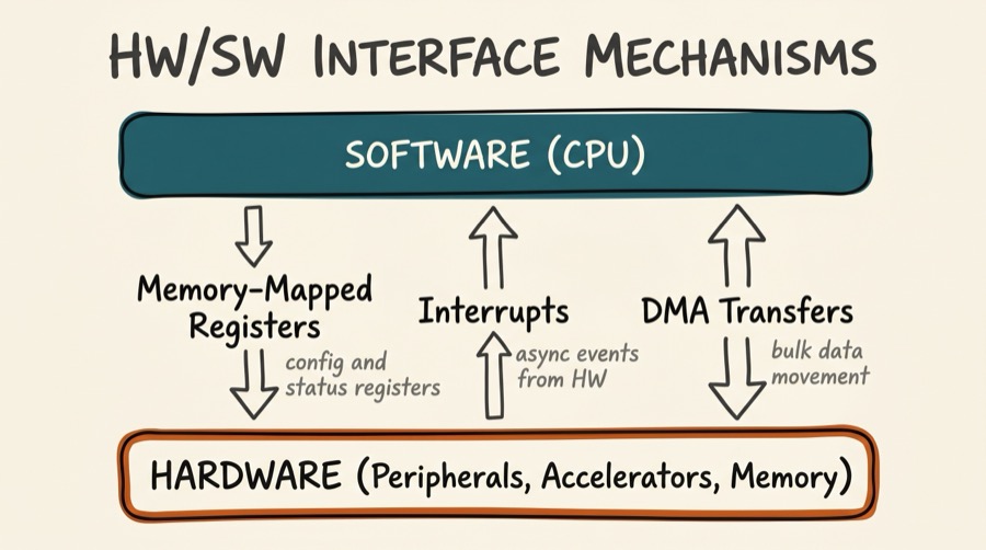 HW/SW Interface Mechanisms diagram